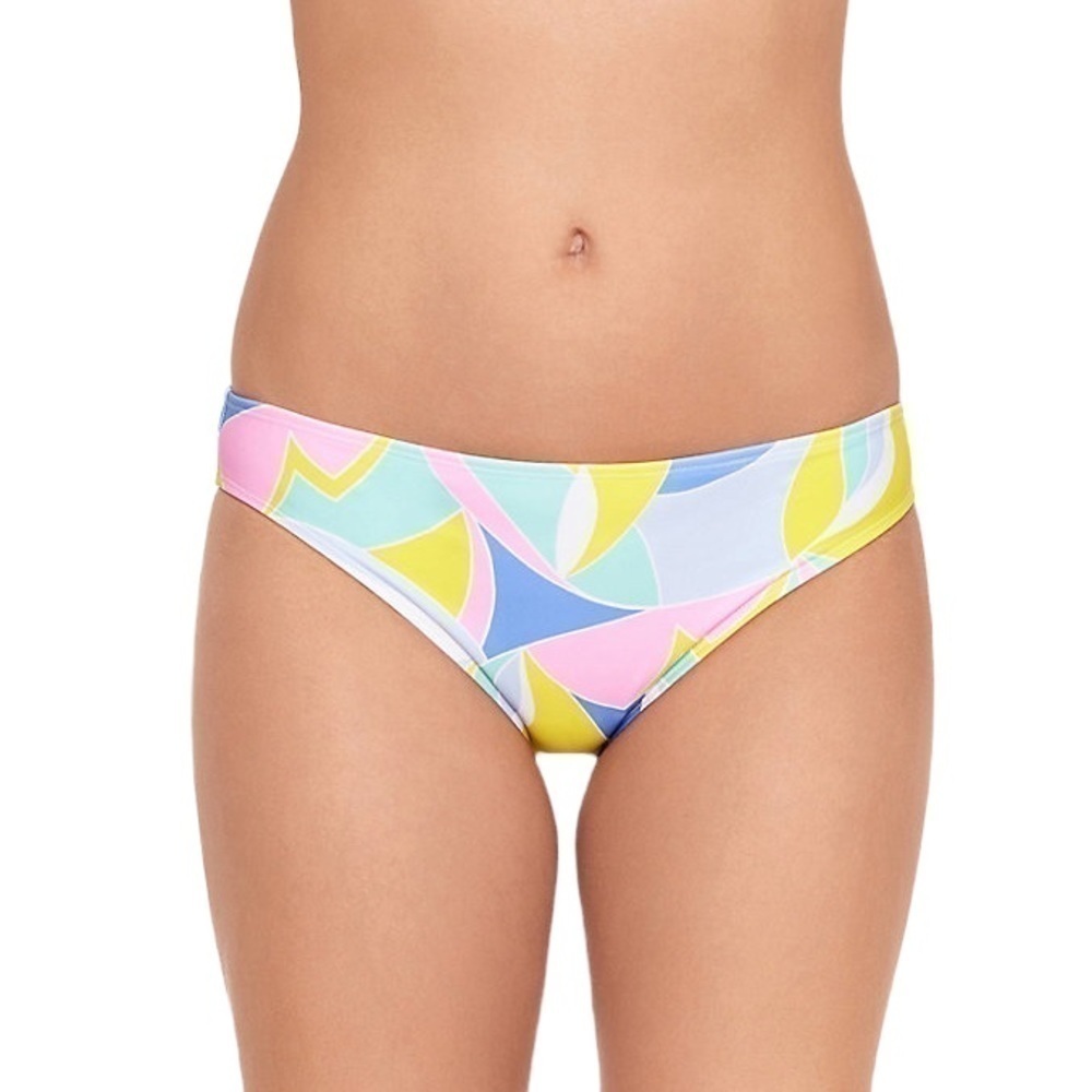 SO Junior's Low-Rise Hipster Swim Bottom Pastel Multi-Colored